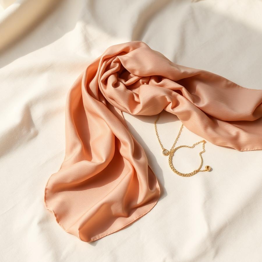 Sidenscarf & smycke